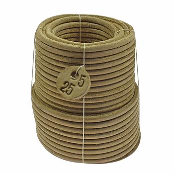 Lederriemen Ø 5mm - Naturfarbe - für Nähmaschine (Rolle 25m) - Made in Italy