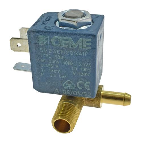 5523 CEME | Elettrovalvola Vapore 1/8" - 230V, Raccordo a Gomito