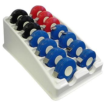 Set mit 14 Einziehbaren Schneidermaßbändern RONDO + Display, Verschiedene Farben