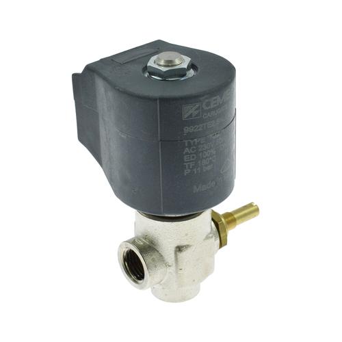 9922 | Solenoid Valve PTFE 1/4" - Ø 2.8mm with Adjustable Control 230 Volt, CEME Series 99