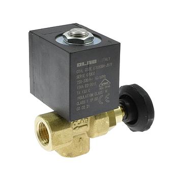 Steam Solenoid Valve 1/4” 230V (7000) Ø 2,8mm OLAB with Regulation