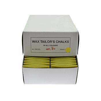Tailor's Wax Chalks - YELLOW - (48 pcs) - Made in Italy