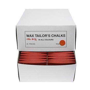 Tailor's Wax Chalks - RED - (48 pcs) - Made in Italy