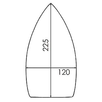 Suela de PTFE Reforzada para Plancha STIROVAP 170, VERONESI (Grande)