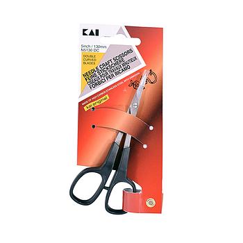 N5130DC KAI | 5" (130mm) Embroidery Scissors, Double Curved Blades