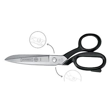 10" Tailor Scissors, Micro-Serrated, Nickel Plated # 490-10NP-SR (MUNDIAL)