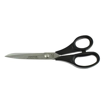 Stainless Steel Tailor's Scissors 18cm (7"), Plastic Handles - Made in Italy (FENNEK)