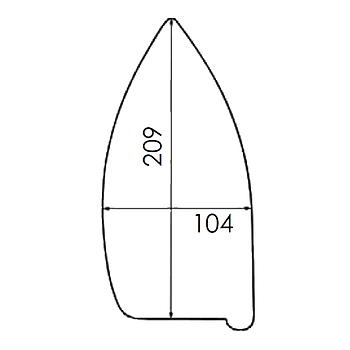 Verstärkte PTFE-Sohle für Bügeleisen VEIT HD2000; HD2002