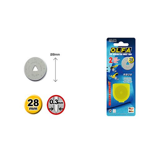 Lames de Rechange Ø 28 mm (2 Pcs) # RB28 (OLFA)