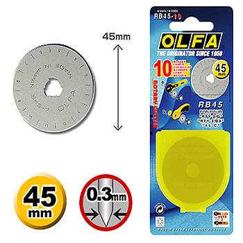 Lames de Rechange Ø 45 mm (10 Pcs) # RB45 (OLFA)