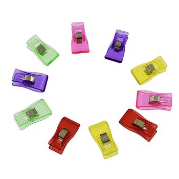 Clips per Tessuti - Colori Assortiti Verde, Rosa, Viola, Rosso, Giallo (10 pz)