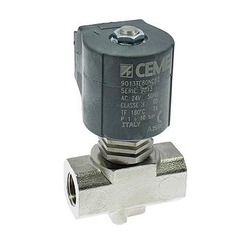 9013 | PTFE Steam Solenoid Valve 3/8" - Ø 8mm CEME