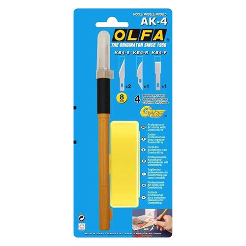 AK-4 Olfa | Art Knife with Ergonomic ComfortGrip Handle