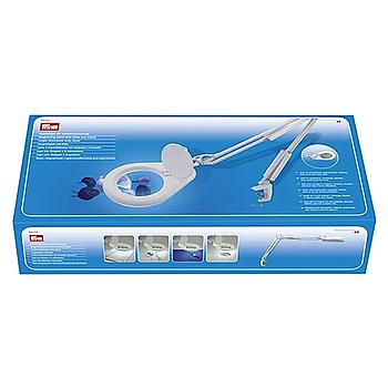 Lampe LED avec Loupe et Pince – Lampe de Travail avec Lentille à Grossissement 2x PRYM # 610382
