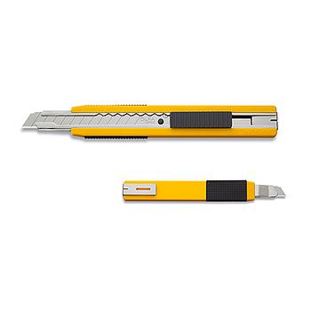 Cutter 9 mm con Impugnatura in Gomma Antiscivolo e Clip da Tasca # A2 (OLFA)