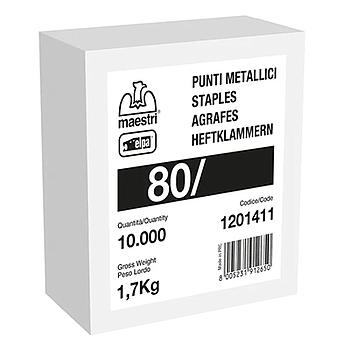 80/16 MAESTRI | Capse Metalice Zincate pentru Capsatoare Manuale și Electrice – 13x16mm (Pachet de 10.000)
