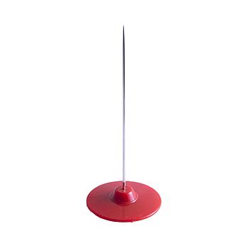 SPILLONE BASE PLASTICA ROSSA Ø 30 mm, LUNGHEZZA 65 mm - Ø 1 mm