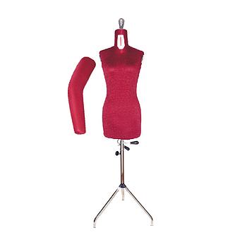 Adjustable Dummy with Arm and Tripod - Woman - Sizes: 42 to 54  - RED - Made In Italy 
