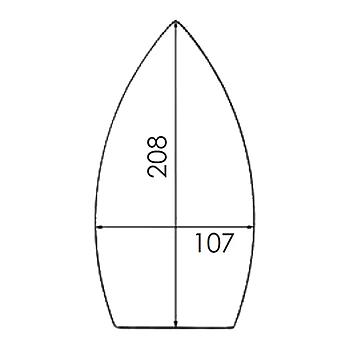 Verstärkte PTFE-Sohle für Bügeleisen NAOMOTO (Kleines)