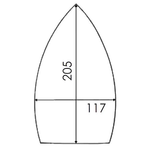 Reinforced PTFE Soleplate for Iron TULIPANO; JOLLY; MACPI 073; PONY JUNIOR 2