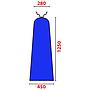 PRONTO TOP OVALE AZZURRO (IMBOTTITURA 900 GR) SENZA RETE - 125X45X28 CM.