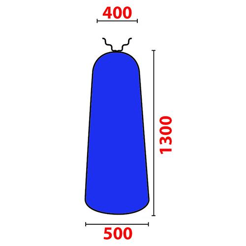 CUFFIA OVALE AZZURRA 2 PUNTE 130X50X40 CM - MADE IN ITALY