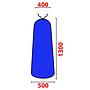 CUFFIA OVALE AZZURRA 2 PUNTE 130X50X40 CM - MADE IN ITALY
