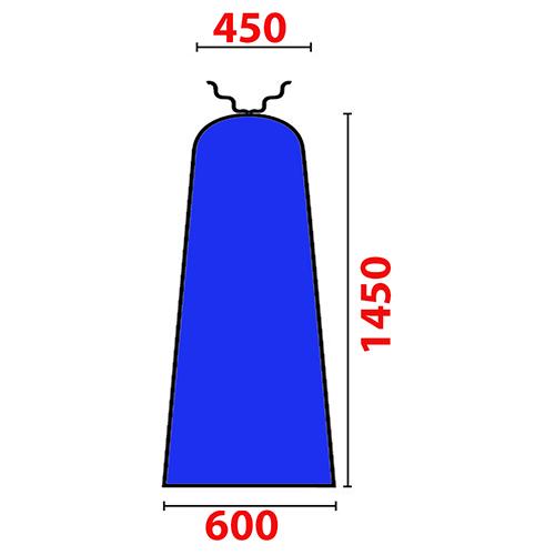 CUFFIA OVALE BLU 145x60x45 CM - MAXI - MADE IN ITALY