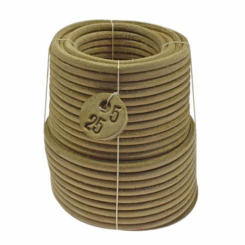 Lederriemen Ø 5mm - Naturfarbe - für Nähmaschine (Rolle 25m) - Made in Italy