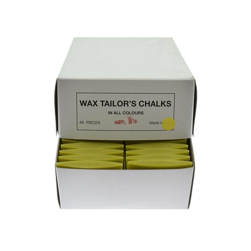 Tailor's Wax Chalks - YELLOW - (48 pcs) - Made in Italy