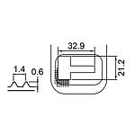 Feed Plate 25.4mm (1") BROTHER # SA3614-001 (Genuine)