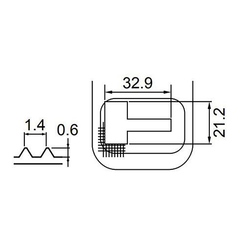 Transportplatte 25,4 mm (1") BROTHER # SA3614-001 (Original)