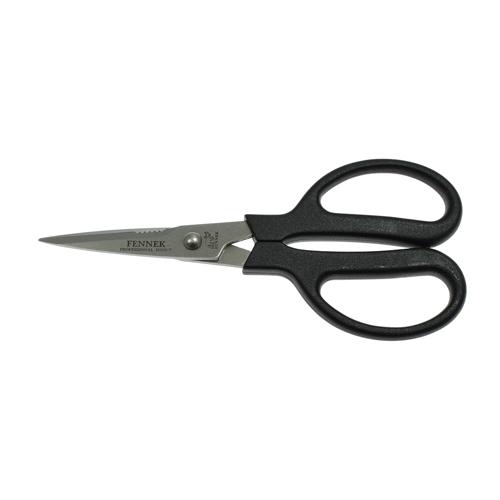 Forbici Inox Multiuso 17,5 cm (7"), Manici in Plastica - Made in Italy (FENNEK)