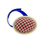 Red wrist pin cushion with velcro