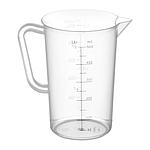 Plastic Measuring Jug, Clear, with Measurement Markings up to 500 ml