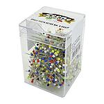Nickel-Plated Pins Ø 0.6x30mm with Colored Glass Head (Pack of 1000 pcs.) - Made in Italy