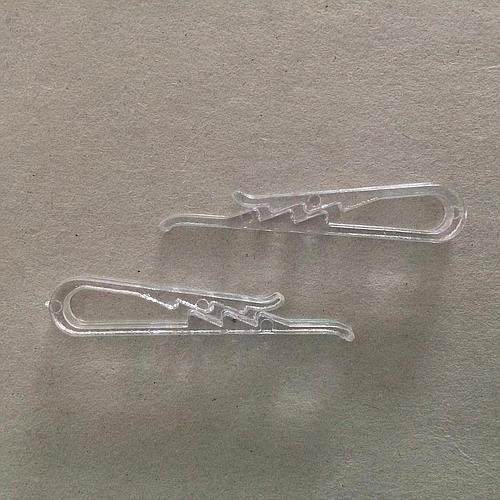 Clips in Plastica Trasparente per Camicie, 35 mm, 1.000 pz
