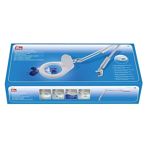 Lampe LED avec Loupe et Pince – Lampe de Travail avec Lentille à Grossissement 2x PRYM # 610382