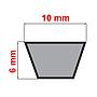 V-Belt 10x6x1400 mm # Z55