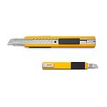 Cutter 9 mm con Impugnatura in Gomma Antiscivolo e Clip da Tasca # A2 (OLFA)