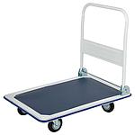Carrello con Manico Pieghevole – 48 x 74 x 9 cm (H), Portata 150 kg, Superficie Antiscivolo, 4 Ruote (2 Girevoli)