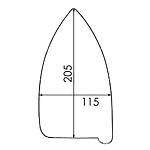 Reinforced PTFE Soleplate for Iron VEIT 2128, MACPI 028