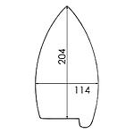 Semelle Renforcée en PTFE pour Fer à Repasser TREVIL F02, F07, F020