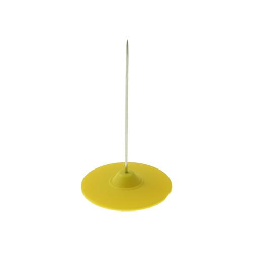 SPILLONE BASE PLASTICA GIALLA Ø 30 mm, LUNGHEZZA 45 mm - Ø 0,7 mm