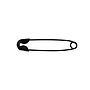 Spille Sicurezza - 22 mm - NERO - con Nichel (1000 PEZZI )