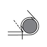 Inner Foot 7mm Grooved for Hemming with Cord Insertion ADLER 8967 # A8967D (Made in Italy)